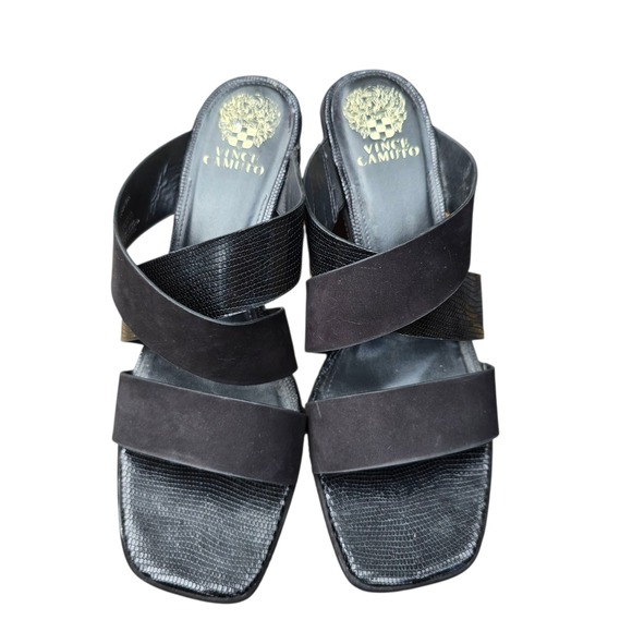 Vince Camuto Saygan Sandal Black Block Heel Women's 11 - Picture 5 of 7